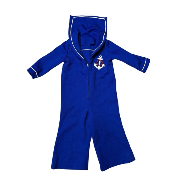 unknown Other - Cozy Blue Kids Sailor Onside Very Vintage 1970s